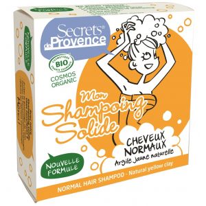 Secrets De Provence - Shampoing solide cheveux normaux Argile Jaune & Karit&eacute; 85g