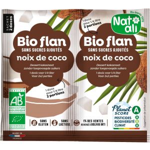 Natali - Bioflan noix de coco sans sucres ajoutés 2x5g
