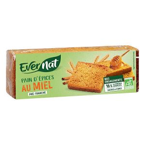 Evernat - Pain d'épices au miel pré tranché bio 300g