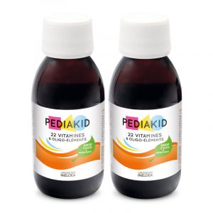 Pediakid - 22 Vitamines & Oligo-&Eacute;l&eacute;ments - Abricot - 2 sirops de 125ml