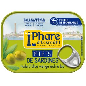 Le Phare D'eckmuhl - Filets de sardines à l'huile d'olive bio 100g