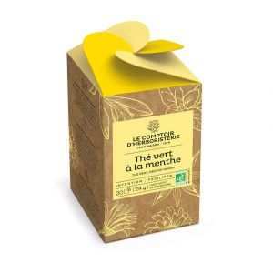 Le Comptoir D'herboristerie - tisane infusette the vert a la menthe bio (x20)