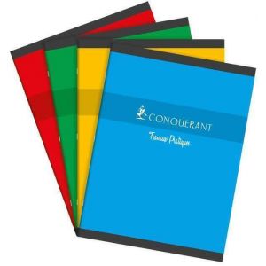 Conquérant Sept - Cahier Travaux pratique AGRAFE 17X22cm 64pages 70/90G séyèsx20