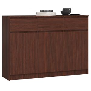 Akord - Commode K140 3 Portes 3 Tiroirs Clp Wengé