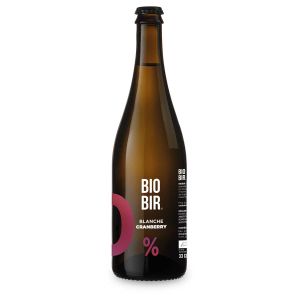 Biobir - Bière blanche cranberry sans alcool bio 75cl