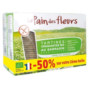 Le Pain Des Fleurs - Lot de tartines craquantes sarrasin bio 2x300g