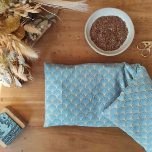 Husly Zafu - Bouillotte sèche aux graines de lin biologiques Kintsugi