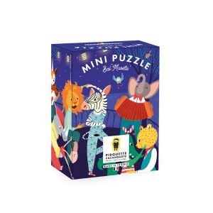 Pirouette Cacahouete - Mini puzzle bal musette - 20 pièces, fabriqué en France