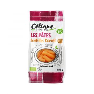 Céliane - Macaroni lentilles corail sans gluten 300g