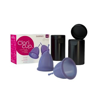 Claripharm - Duopack Claricup antimicrobienne T3+Box de désinfection
