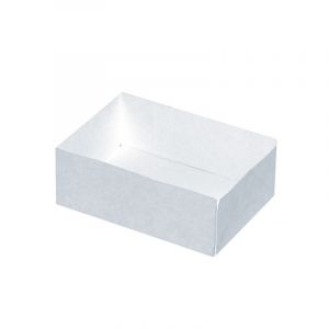 Ecolomique - Boite pâtissière carton blanc sans couvercle - 16x11x5cm - 100u