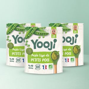 Yooji - x3 : Purée Petit pois BIO - Dès 4M - 8 à 20 repas