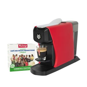 Malongo - Machine à café Expresso EOH rouge mat