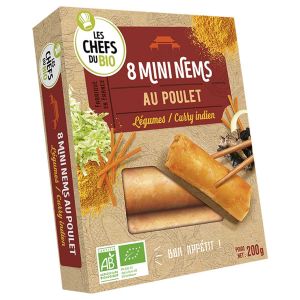 Les Chefs Du Bio - 8 Mini nems au poulet bio 200g