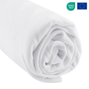 Easy Dort - Drap housse 160x200 cm Bambou lit king size - Blanc