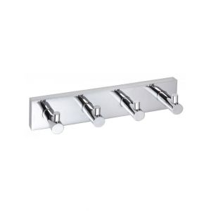 Patère quadruple en chrome BETA 25cmx 5,5cm 5cm-Sans adhésive---25 Bemeta