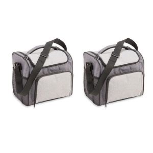 Lot de 2 glacières souples isothermes 14 L grises Mathon