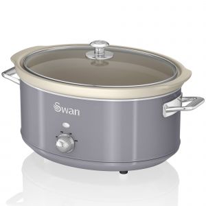 Retro Mijoteuse 6,5L Poêle Amovible en Céramique Antiadhésive, Vintage 320 Gris SF17031GRNEU