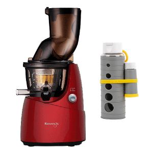 Extracteur de jus rouge B9700 Kuvings et gourde de conservation des jus sous vide Pika offerte Kuvings