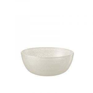 Bol en verre blanc 15x15x6.5 cm J-Line