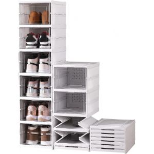 Boite a Chaussure Transparente Pliable Solide pour Pointure EU 45 Vendos85