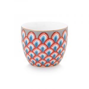 Lot de 6 Coquetiers Flower Festival Scallop Rouge-Bleu clair Pip Studio