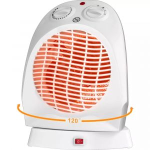Chauffage Soufflant Economique 120° Oscillant 2000W blanc Vendos85