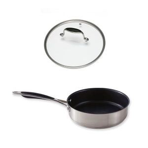 Set sauteuse anti-adhérente Excell'Inox 20 cm et couvercle Mathon