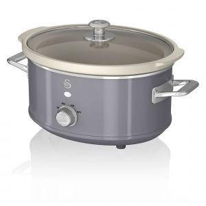 Retro Mijoteuse 3,5L Poêle Amovible en Céramique Antiadhésive, Vintage 200 Gris SF17021GRNEU