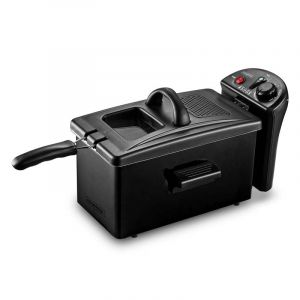 Friteuse semi-pro inox grand volume 3L noir KFRY Kitchencook