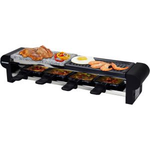 Raclette en acier inoxydable avec grill et pierre chaude pour 4 personnes Syntrox