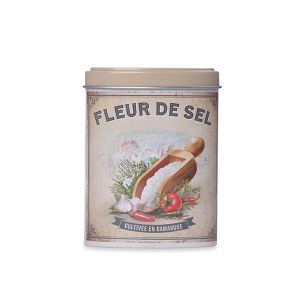 Fleur de sel de camargue avec boite verseuse en métal 60 gr