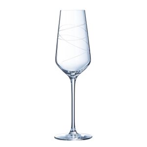 6 flûtes à champagne 21cl Abstraction - Cristal d'Arques - Verre ultra transparent moderne Cristal d'Arques