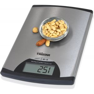 Balance de cuisine électronique jusqu'à 5 kg gris Tristar