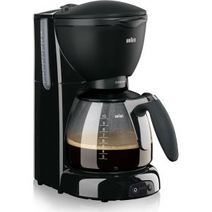 cafetière électrique de 1,2L pour 10 tasses 1100w noir Braun