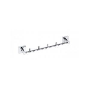 Patère de douche à 5 accroches BETA en chrome 39,5 x 5,5 x 7cm-Sans adhésive--40 - Bemeta