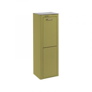 Poubelle cuisine de tri sélectif CUBEK, 2 compartiments de 20 litres, Vert olive Don Hierro