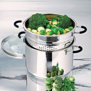 Marmite haute Rapid Cook avec couvercle et élément vapeur 26 cm 8,5 L Mathon