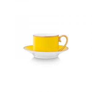 Paire tasse café (1 tasse + 1 sous-tasse) Pip Chique Or-Jaune - 120ml Pip Studio