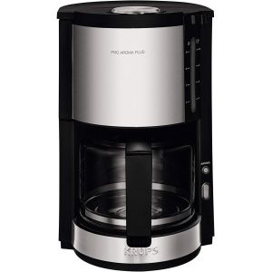 cafetière électrique de 1,25L pour 10 tasses 1100W gris noir Krups