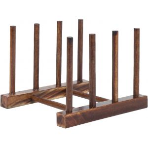 Egouttoir Vaisselle en Bois 3 rangements marron Vendos85