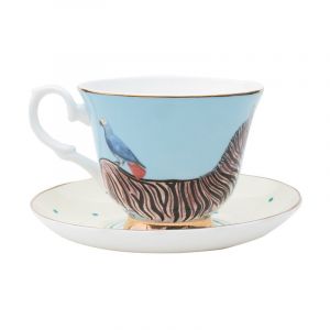 Paire Tasse thé (1 tasse + 1 sous-tasse) 280ml - Zèbre Yvonne Ellen