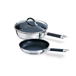 Lot Sauteuse et poêle antiadhérentes Rapid Cook 24 cm avec couvercle Mathon