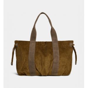 Sac cabas Prudy en velours côtelé