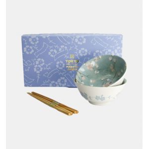 SAKURA - Coffret de 2 bols Tayo et 2 paires de baguettes