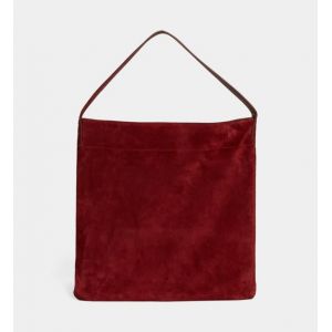 Sac cabas Lady en cuir su&eacute;d&eacute; et sa pochette assortie