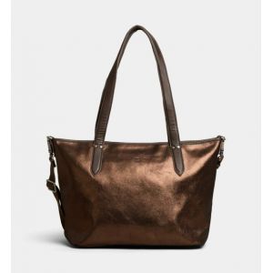 Sac cabas Nanon cuir paillet&eacute; et daim