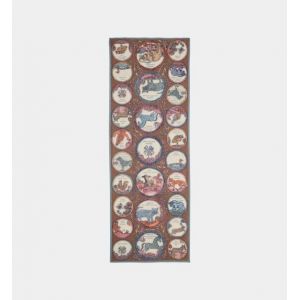 &Eacute;tole Chance en laine &agrave; motifs animalier et fleuri