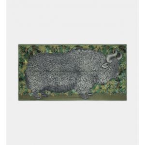 &Eacute;tole Walter en laine &agrave; motifs animalier et fleuri