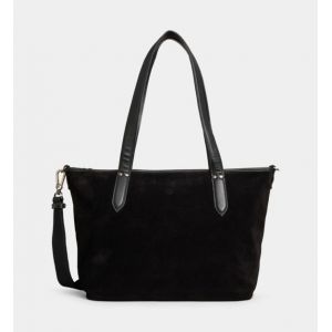 Cabas Nanon cro&ucirc;te de cuir daim et cuir lisse